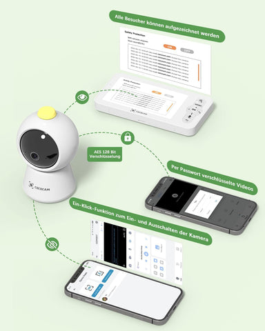 COCOCAM 2K 4MP KI Babyphone mit Kamera